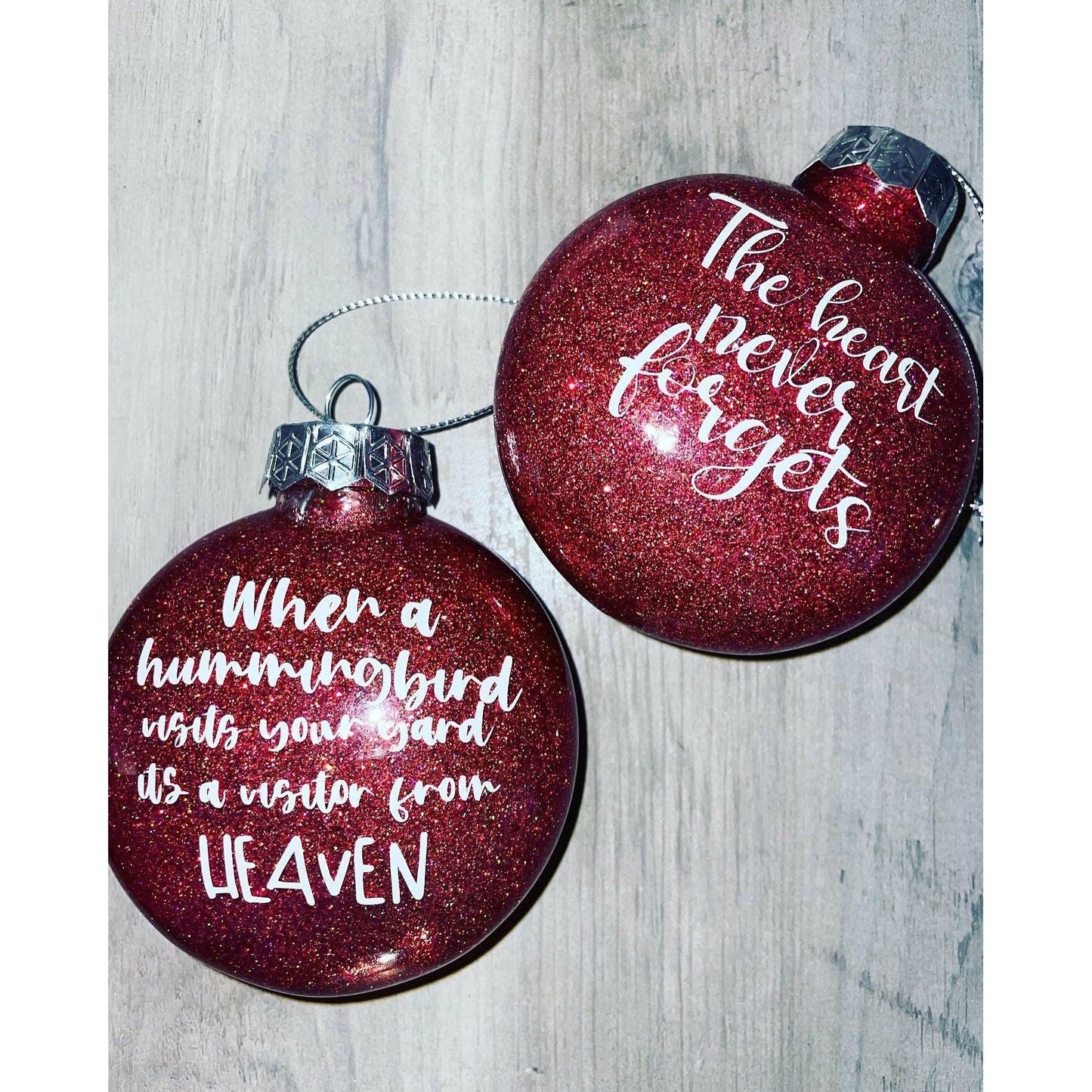 Heaven Memorial Hummingbird ornaments