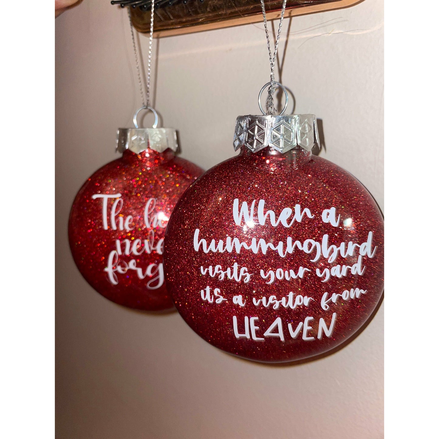 Heaven Memorial Hummingbird ornaments